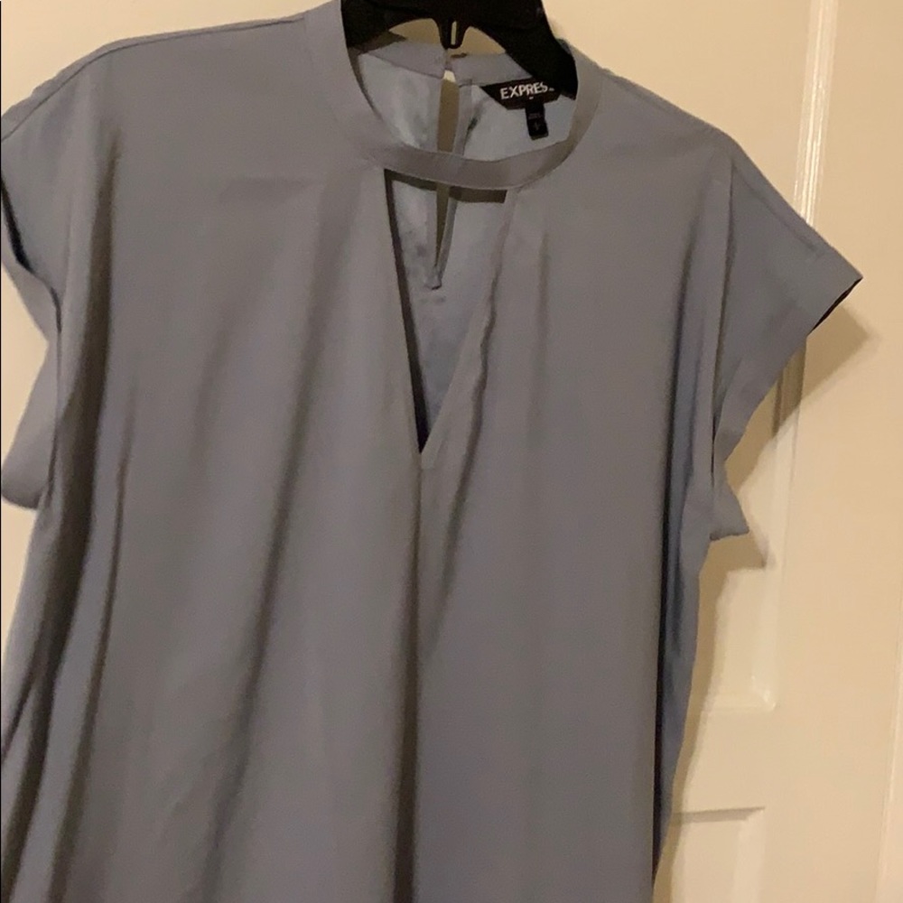 Express gray blouse